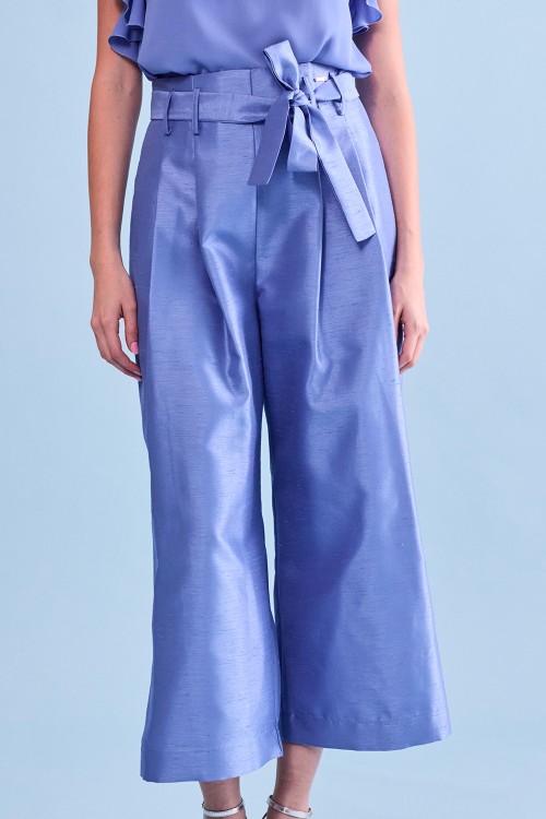 PANTALONE GARCONNE IN SHANTUNG