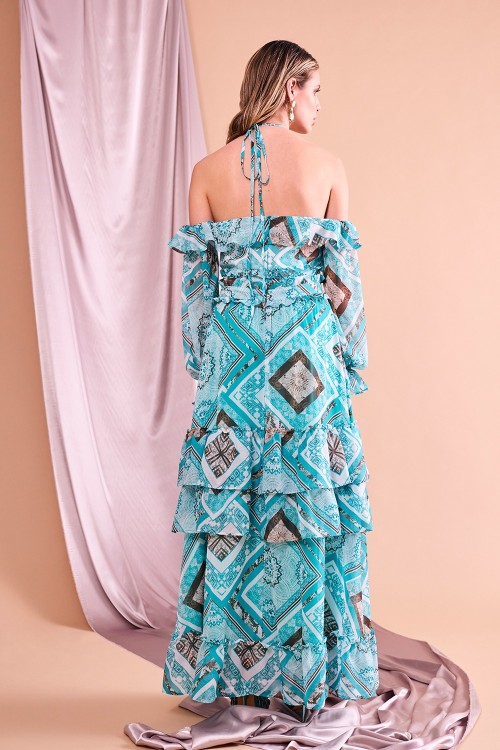 ABITO GEORGETTE FANTASIA LUNGO