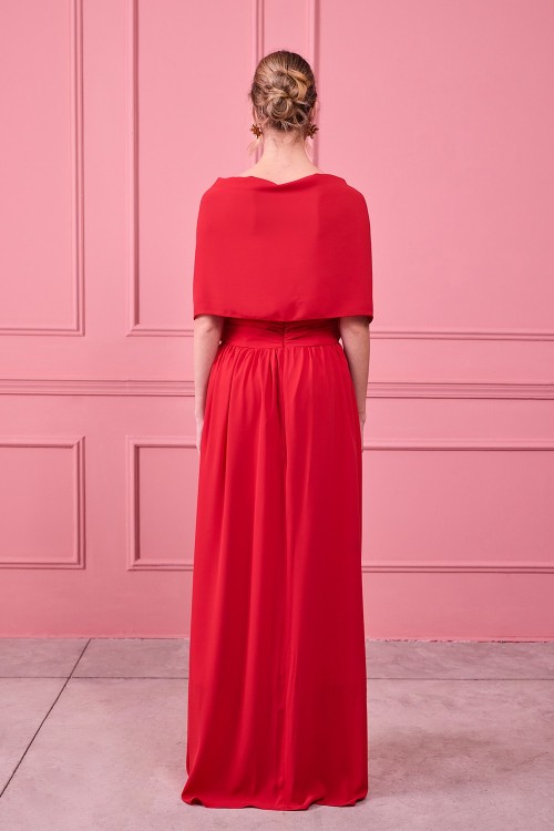 ABITO LUNGO CON ROSA