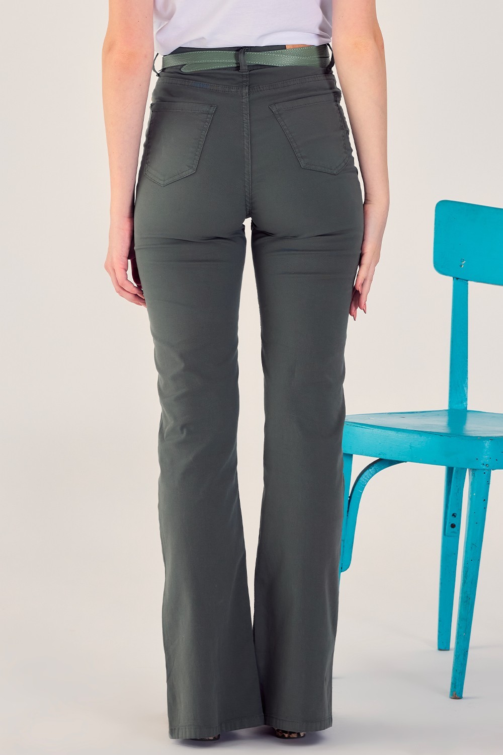 PANTALONE 5 TASCHE CON SPACCHETTI