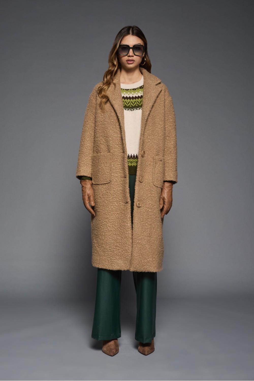 Cappotto con Tasche a Toppa