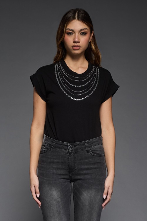 T-shirt con Strass
