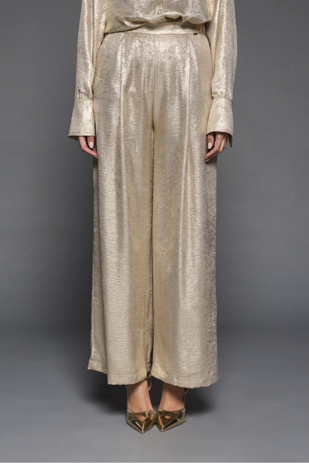 Pantalone a Palazzo con Pieghe