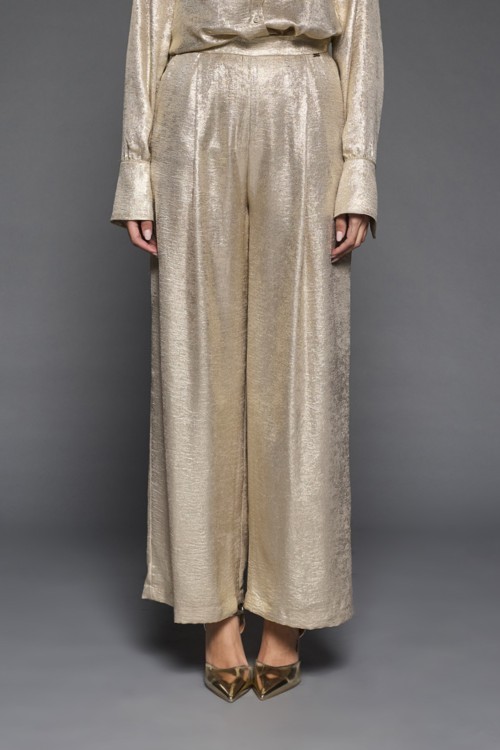 Pantalone a Palazzo con Pieghe