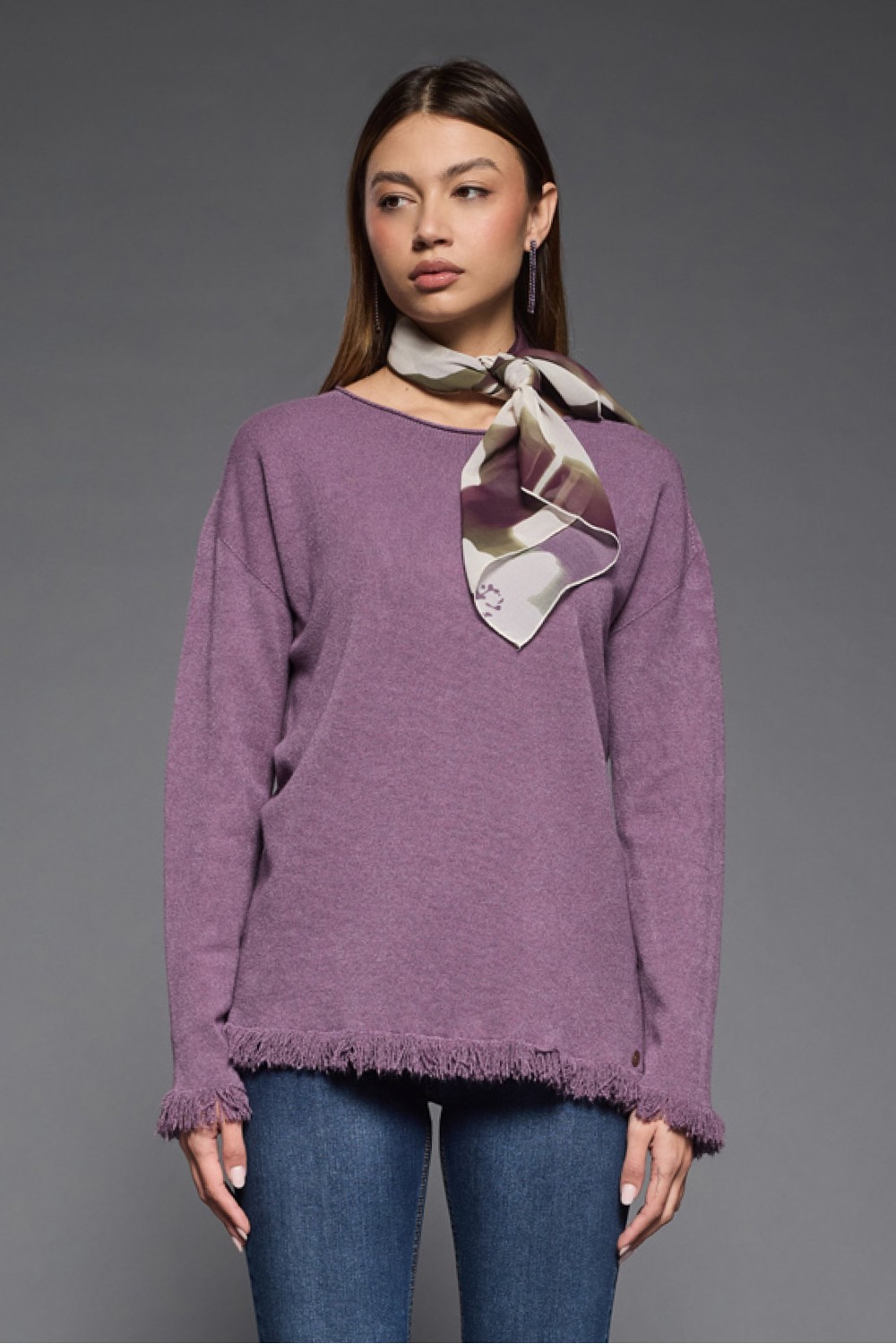 Maglia con Sfrangiature