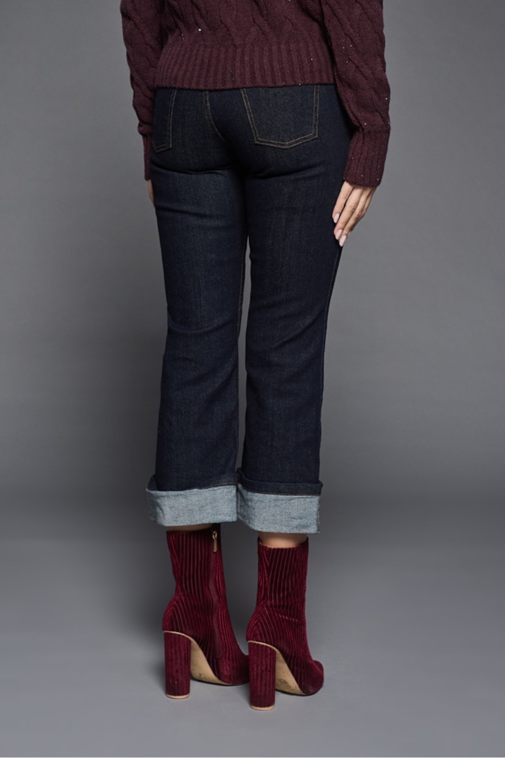 Jeans con Bottoni Gioiello