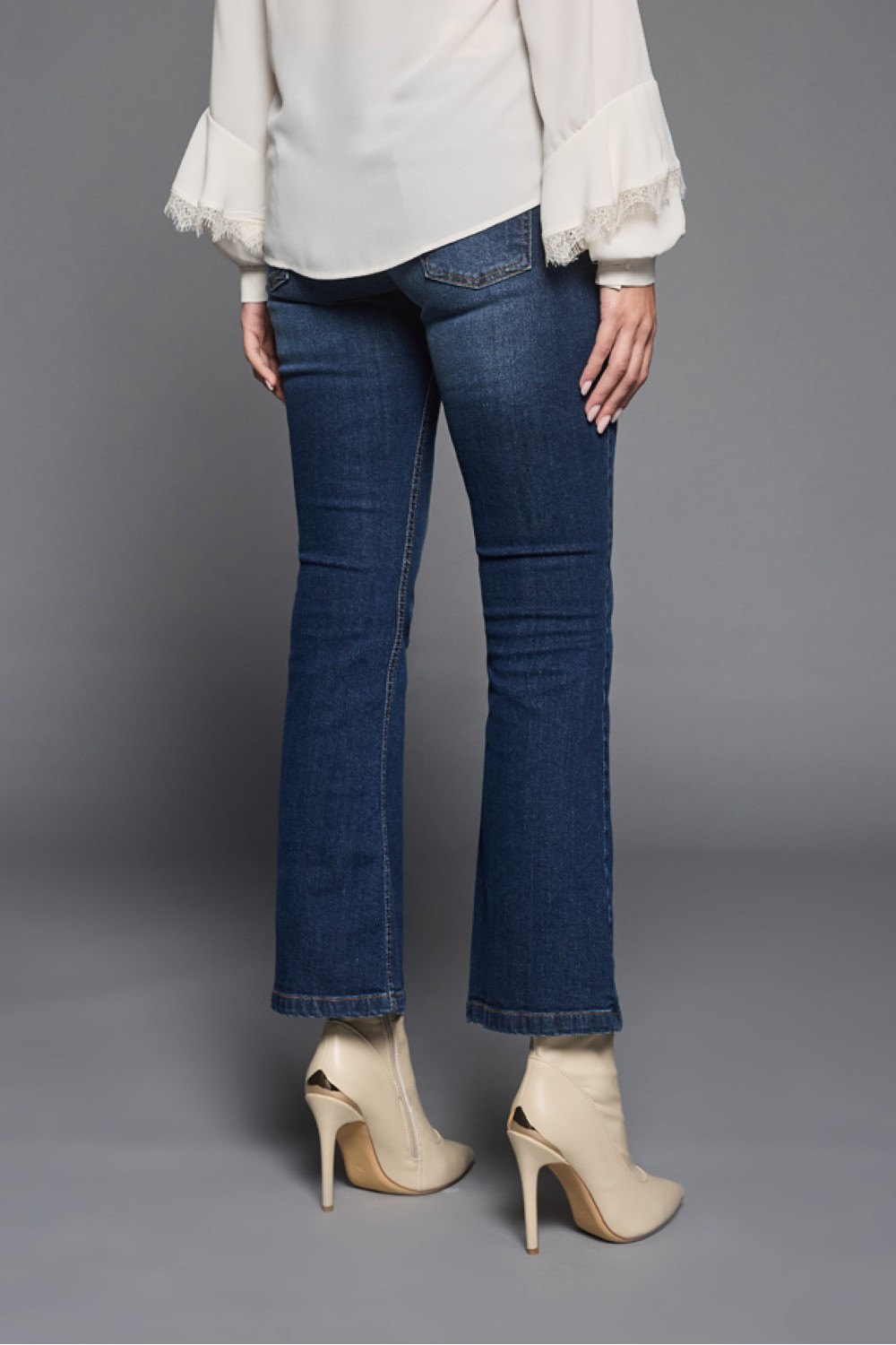 Jeans a Zampa in Denim