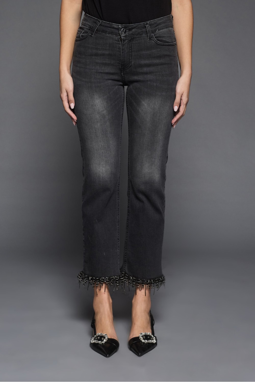 Jeans con Applicazione Frange