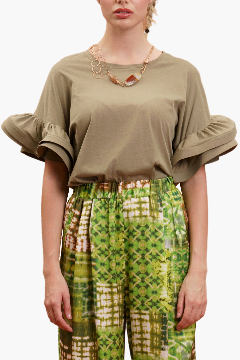 T-SHIRT MANICA VOLANT