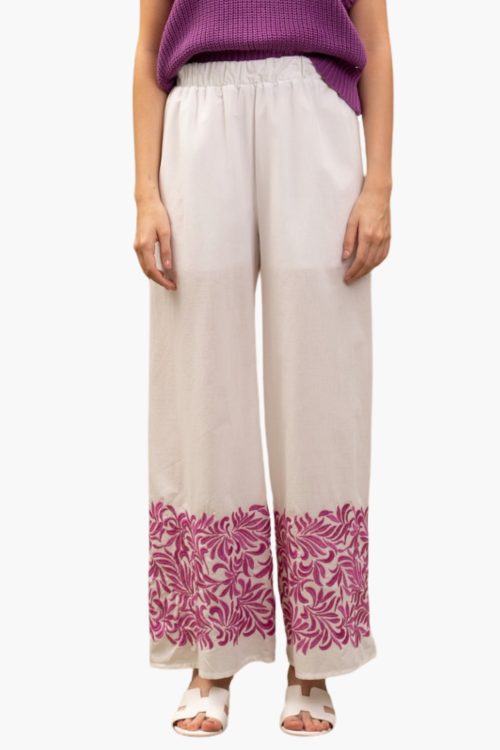 PANTALONE CON RICAMO