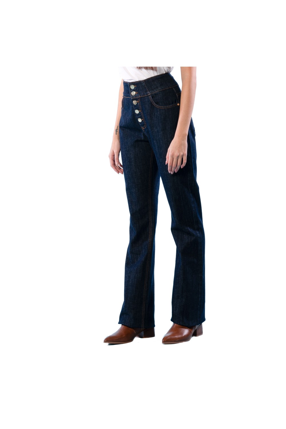 JEANS A ZAMPA CON BOTTONI JEANS A ZAMPA CON BOTTONI